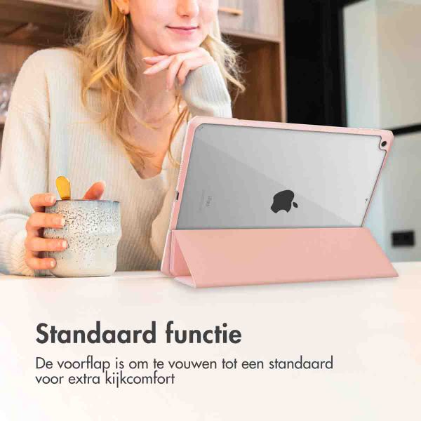 imoshion Trifold Hardcase Bookcase Apple iPad 9 (2021) 10.2 inch / iPad 8 (2020) 10.2 inch / iPad 7 (2019) 10.2 inch - Roze