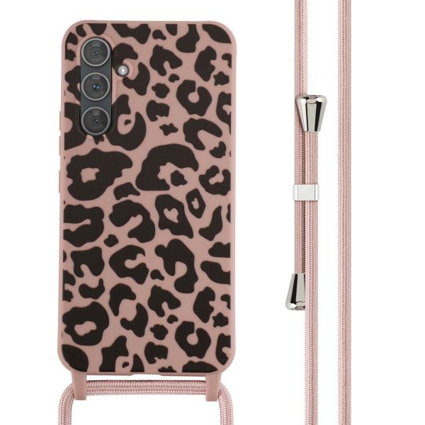 imoshion Siliconen design hoesje met koord Samsung Galaxy A54 (5G) - Animal Pink