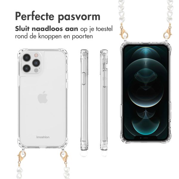 imoshion Backcover met koord + armband Apple iPhone 12 Pro Max - Parels Hartjes