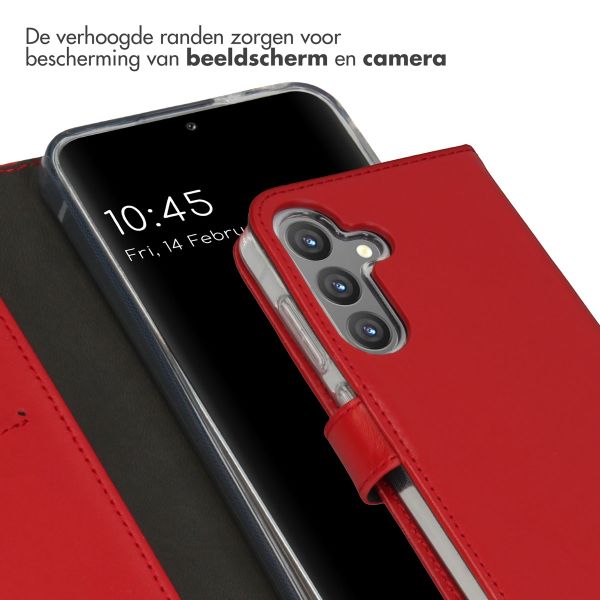 Selencia Echt Leren Bookcase Samsung Galaxy S24 - Rood