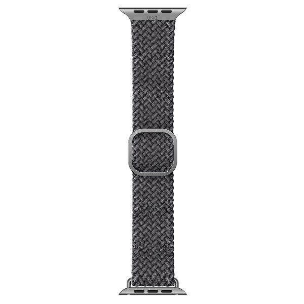 Uniq Aspen Braided bandje Apple Watch Series 1 t/m 10 / SE / Ultra (2) (44/45/46/49 mm) - Granite Grey