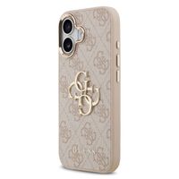 Guess 4G Metal Logo Backcover Apple iPhone 17 - Gold Edge - Pink