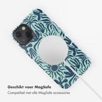 Selencia Vivid Tough Backcover met MagSafe iPhone 13 - Tropical Vibes Light Blue