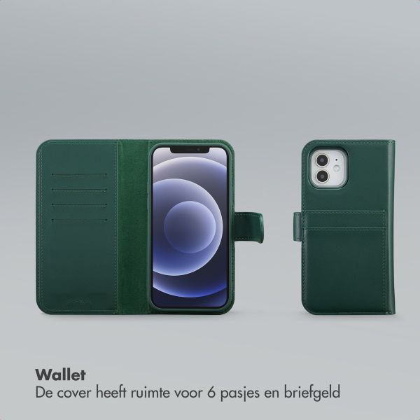 Selencia Olyn Uitneembare Bookcase met MagSafe Apple iPhone 12 (Pro) - Groen