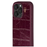 iDeal of Sweden Vegan Leather MagSafe Backcover Apple iPhone 16 Pro - Fine Wine Croco