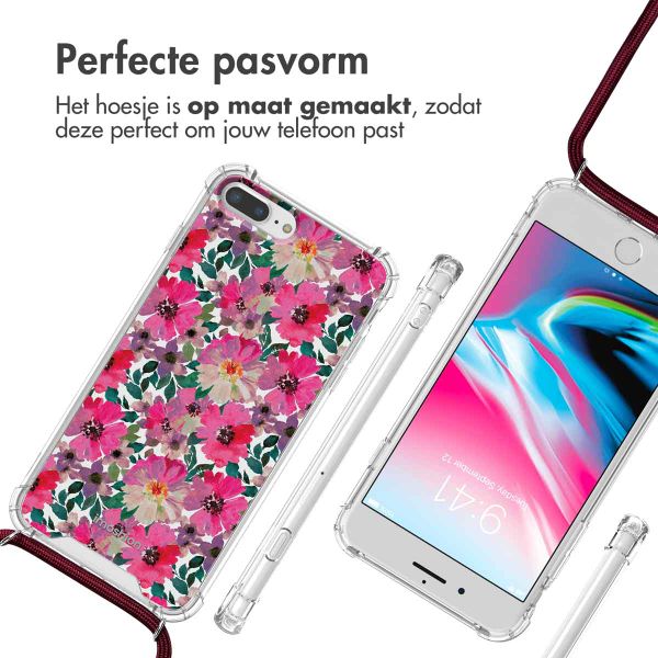 imoshion Design hoesje met koord Apple iPhone 8 Plus / 7 Plus - Flower Water