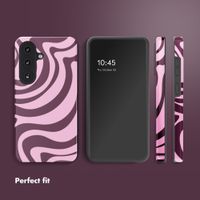 Selencia Vivid Back Cover Samsung Galaxy S26 - Wavy Swirl Pink Plum