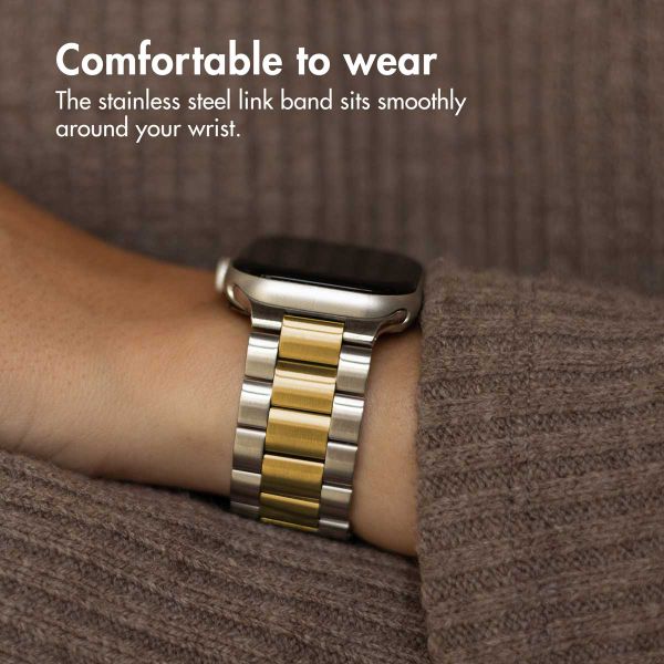 imoshion Steel strap Apple Watch | 44/45/46/49 mm - Silver & Gold
