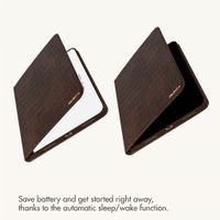Selencia Croco Bookcase Apple iPad 11 (2025) 11 inch A16 / iPad 10 (2022) 10.9 inch - Choco Brown