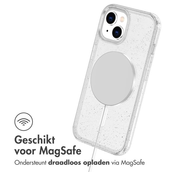 imoshion Sparkle Backcover met MagSafe Apple iPhone 15 - Glitter Transparant