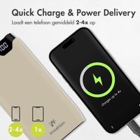 imoshion Powerbank 20.000 mAh - Quick Charge en Power Delivery - Sandstone