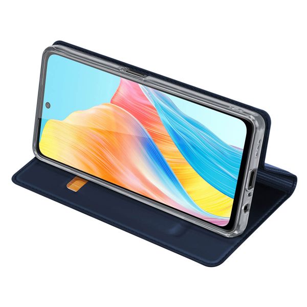 Dux Ducis Slim Softcase Bookcase Oppo A98 - Donkerblauw