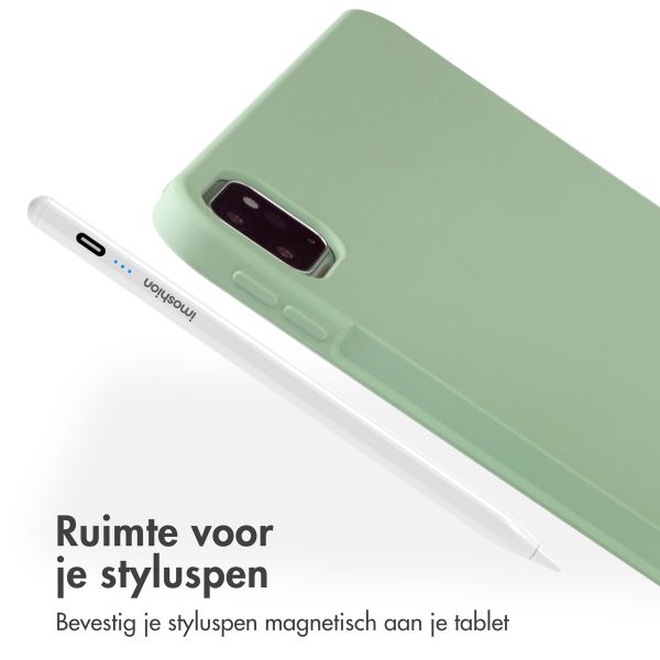 Accezz Liquid Silicone Backcover met penhouder iPad Pro 11 (2018/2020/2021/2022) - Lichtgroen