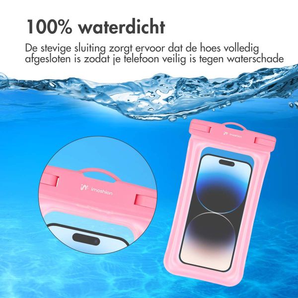 imoshion Zomerpakket | Wireless Tag voor Apple (2-pack) + Universele Waterproof Pouch (2-pack) - Roze/Turquoise + Ultra Series Powerbank 20.000 mAh - Petrol Green