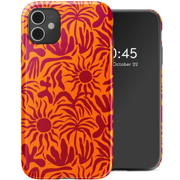 Selencia Vivid Tough Backcover iPhone 11 - Tropical Vibes Apricot