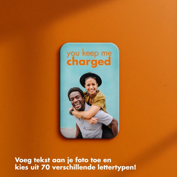 Ontwerp je eigen 10.000 mAh powerbank met geïntegreerde kabels - Wit