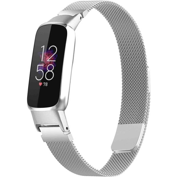 imoshion Milanees magnetisch bandje Fitbit Luxe - Maat M - Zilver