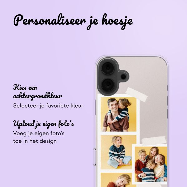 Gepersonaliseerd hoesje met filmrol N°1 iPhone 16 - Transparant