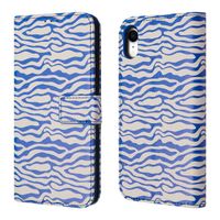 imoshion Design Bookcase iPhone Xr - White Blue Stripes