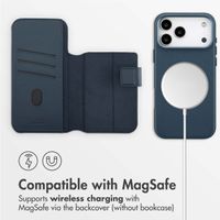 Accezz 2-in-1 Leather Bookcase with MagSafe Apple iPhone 17 Pro Max - Nightfall Blue