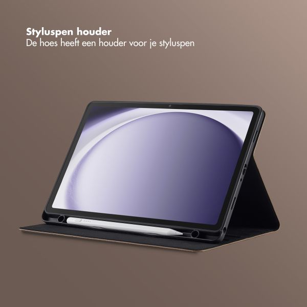 Selencia Riva Bookcase Samsung Galaxy Tab A9 Plus - Mocha Brown