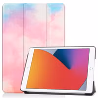 imoshion Design Trifold Bookcase Apple iPad 9 (2021) 10.2 inch / iPad 8 (2020) 10.2 inch / iPad 7 (2019) 10.2 inch - Sky