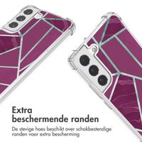 imoshion Design hoesje met koord Samsung Galaxy S22 - Bordeaux Graphic