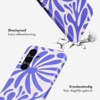 Selencia Vivid Tough Backcover Samsung Galaxy S24 - Modern Bloom Sapphire Blue