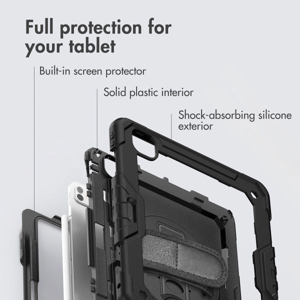 Accezz Rugged Back Cover with shoulder strap Apple iPad Pro 13 (2025) M5 / (2024) M4 - Black