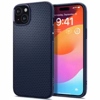 Spigen Liquid Air™ Backcover iPhone 15 - Navy Blue
