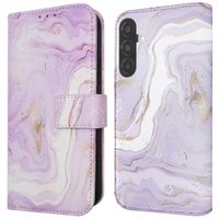 imoshion Design Bookcase Samsung Galaxy A26 - Purple Marble