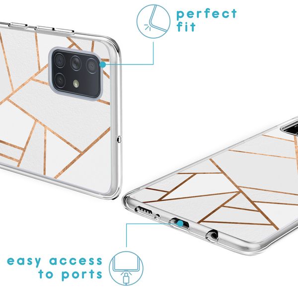 imoshion Design hoesje Samsung Galaxy A71 - White Graphic