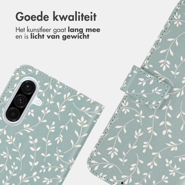 imoshion Design Bookcase Samsung Galaxy A36 - Smoke Green Flowers