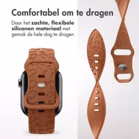imoshion Siliconen bandje Panterprint Apple Watch Series 1 - 9 / SE (38/40/41 mm) | Series 10 / 11 (42 mm) - Bruin