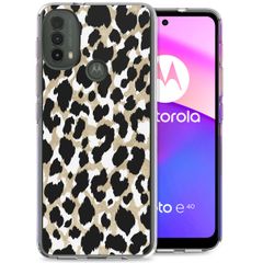 imoshion Design hoesje Motorola Moto E30 / E40 - Luipaard / Zwart