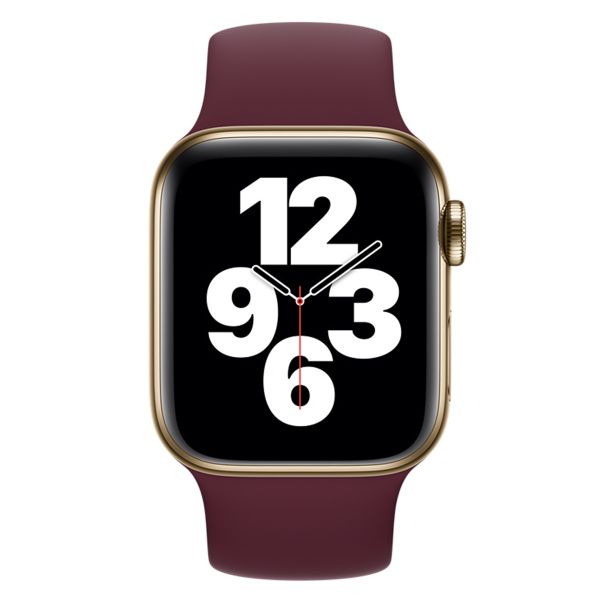 Apple Siliconen solobandje Apple Watch | 44/45/46/49 mm - Maat 11 - Plum