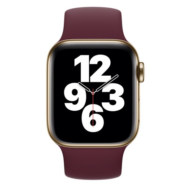 Apple Solobandje Apple Watch Series 1-10 / SE / Ultra (2) - 42/44/45/46/49 mm - Maat 7 - Plum