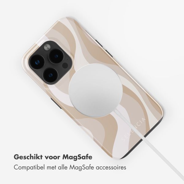 Selencia Vivid Tough Backcover met MagSafe iPhone 15 Pro Max - Desert Waves Beige