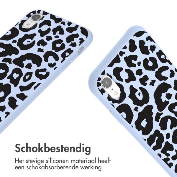 imoshion Siliconen design hoesje met koord Apple iPhone Xr - Animal Lila