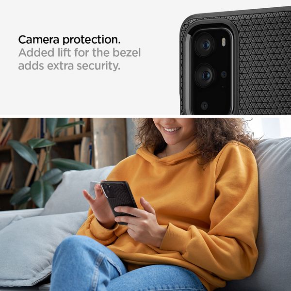 Spigen Liquid Air Backcover OnePlus 9 Pro - Zwart