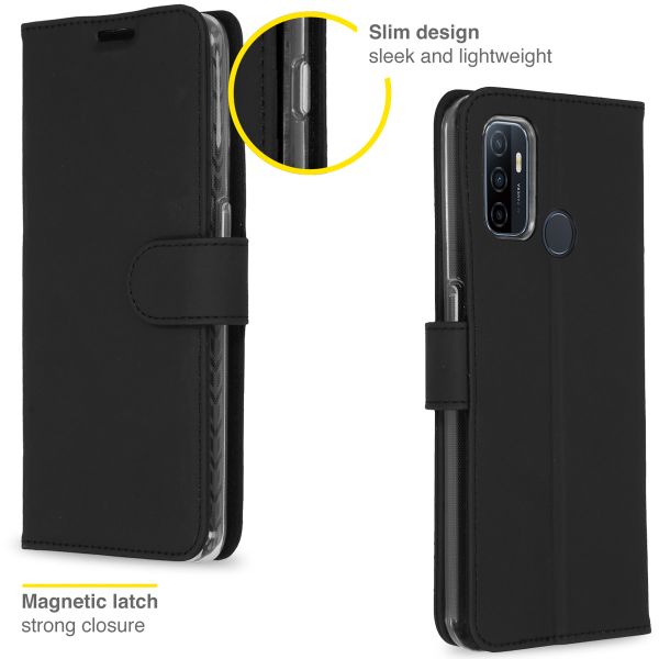Accezz Wallet Softcase Bookcase Oppo A53 / Oppo A53s - Zwart