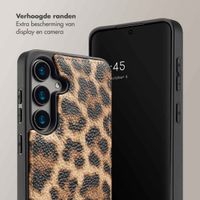 Selencia Nova Backcover met koord en pashouder Samsung Galaxy S24  - Leopard