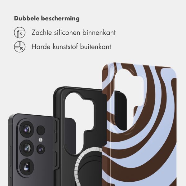 Selencia Vivid Backcover met MagSafe Samsung Galaxy S26 Ultra - Dream Swirl Chocolate