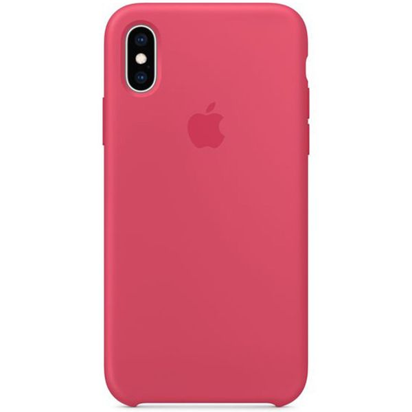 Apple Silicone Backcover iPhone Xs / X - Hibiscus