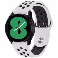 imoshion Siliconen sport bandje - Universeel 20 mm aansluiting - Wit / Zwart