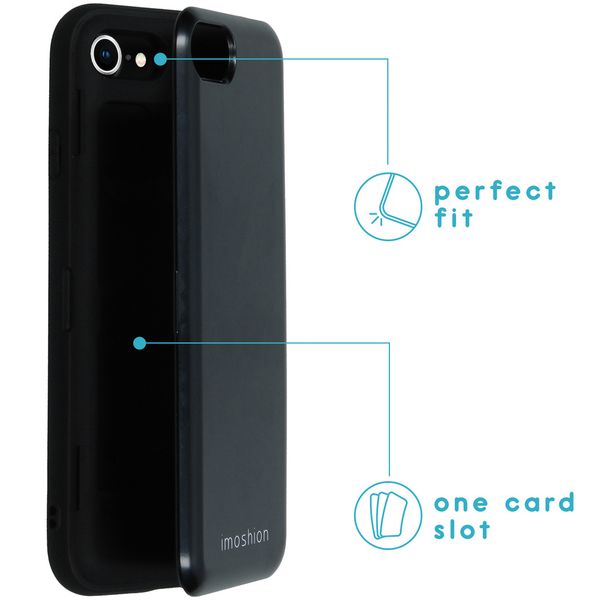 imoshion Backcover met pashouder Apple iPhone SE (2022 / 2020) / 8 / 7 - Zwart