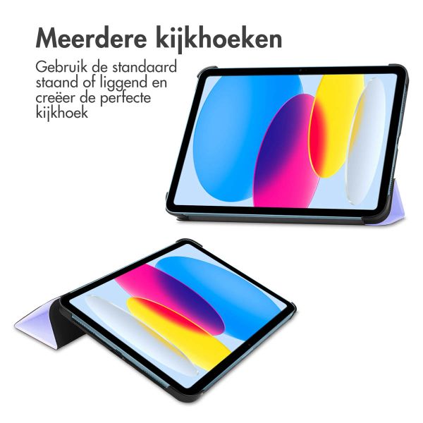 imoshion Trifold Bookcase Apple iPad 11 (2025) 11 inch A16 / iPad 10 (2022) 10.9 inch - Lila