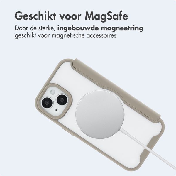 imoshion Transparante Bookcase met MagSafe Apple iPhone 15 - Beige