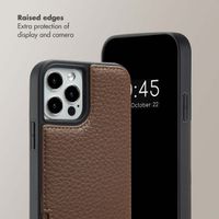 Selencia Nova Phone Case with Cord and Card Holder Apple iPhone 15 - Mocha Brown