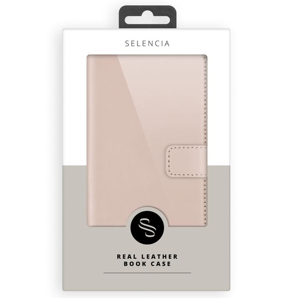 Selencia Echt Leren Bookcase Samsung Galaxy S21 - Dusty Pink